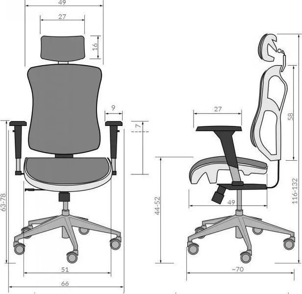 Офісне крісло для персоналу Diablo Chairs V-Basic black/grey 028042 фото