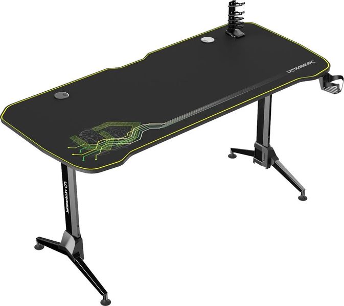 Геймерський ігровий стіл геймера Ultradesk GRAND Green 312211 фото