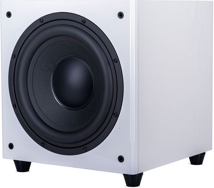 Сабвуфер WILSON RAPTOR SUB-10 Білий, Активний, 150 Вт, Тип Bass Reflex, 10" випромінювач спереду з довгим ходом, Режим "Stand By" 892696 фото