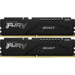Пам'ять для настільних комп'ютерів Kingston FURY 64 GB (2x32GB) DDR5 6000 MHz Beast Black XMP (KF560C40BBK2-64) 033956 фото