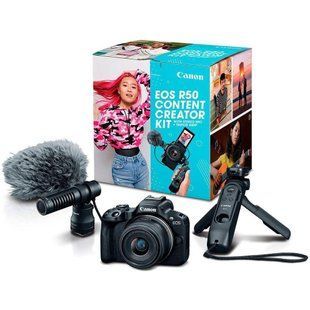 беззеркальный фотоаппарат Canon EOS R50 kit RF-S 18-45mm IS STM Black Creator Kit (5811C036) 004187 фото