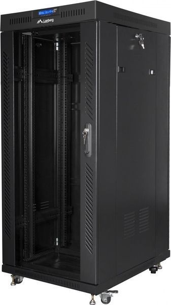 Шкаф RACK LANBERG 19" 27U FF01-6827-12BL 600 x 800 мм, напольный, черный 470960 фото
