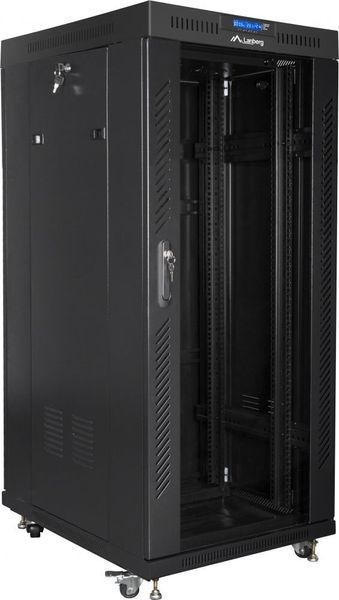 Шкаф RACK LANBERG 19" 27U FF01-6827-12BL 600 x 800 мм, напольный, черный 470960 фото