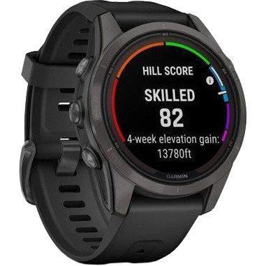 Смарт-годинник Garmin Fenix 7S Pro Sapphire Solar Carbon G. DLC Tit. with Black Band (010-02776-10/11/54) 035058 фото