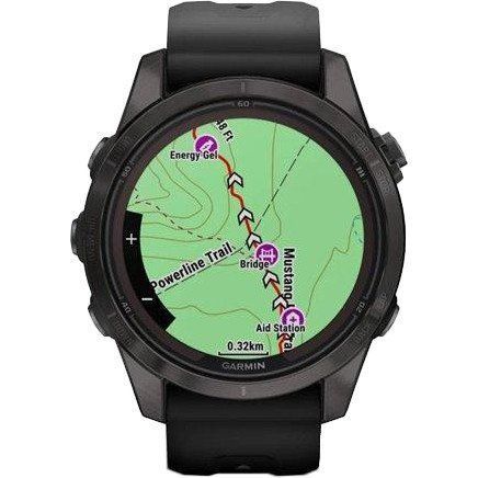 Смарт-годинник Garmin Fenix 7S Pro Sapphire Solar Carbon G. DLC Tit. with Black Band (010-02776-10/11/54) 035058 фото