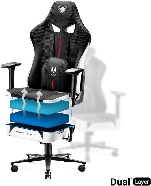 Игровое кресло DIABLO CHAIRS X-Player 2.0 King Size бело-черное 337842 фото
