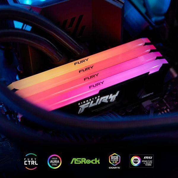 Память для настольных компьютеров Kingston FURY 64GB (2x32GB) DDR4 3600MHz Beast RGB (KF436C18BB2AK2/64) 033822 фото