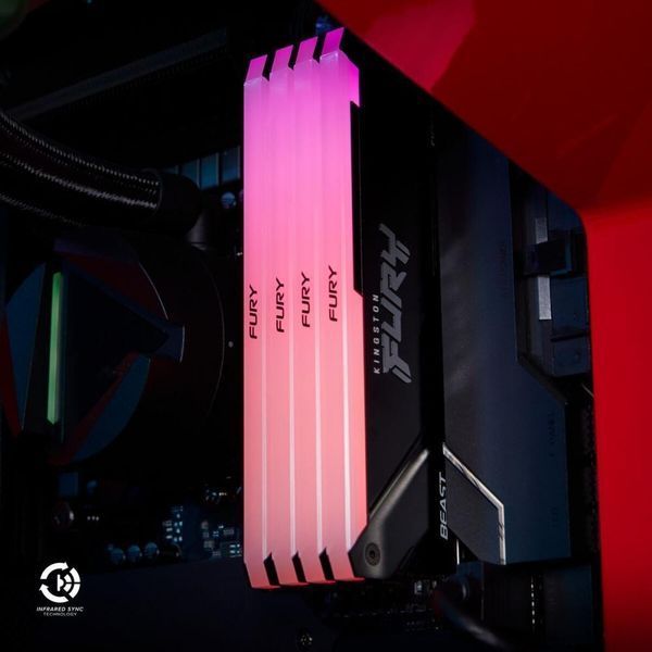 Память для настольных компьютеров Kingston FURY 64GB (2x32GB) DDR4 3600MHz Beast RGB (KF436C18BB2AK2/64) 033822 фото