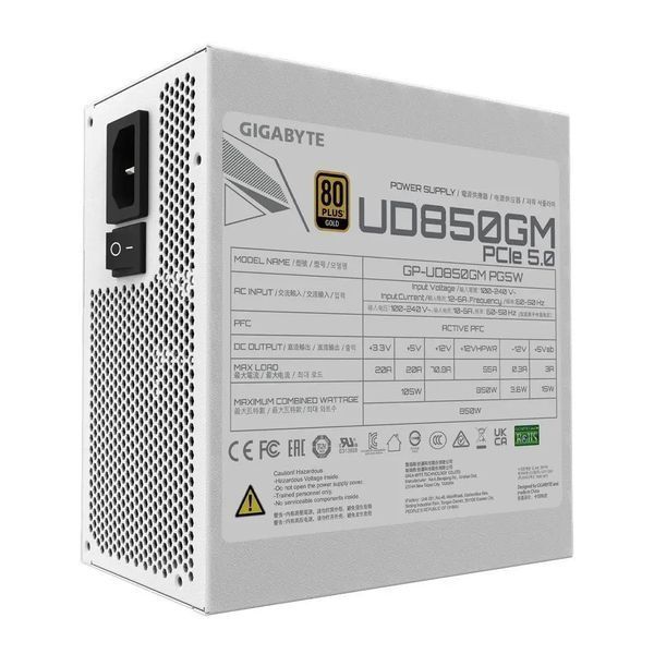 Блок питания Gigabyte UD850GM PG5 White (GP-UD850GM-PG5W) 008828 фото