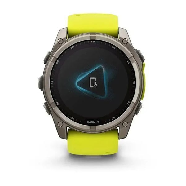 Смарт-часы Garmin Fenix 8 51mm Solar Sapphire Titanium w. Amp Yellow/Graphite Silicone Band (010-02907-20/21) 613059 фото