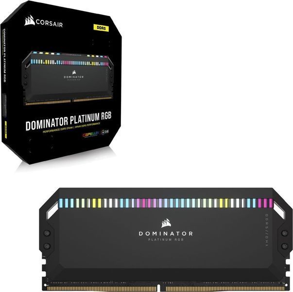 Память для настольных компьютеров Corsair 64 GB (2x32GB) DDR5 6000 MHz DOMINATOR PLATINUM RGB 027652 фото