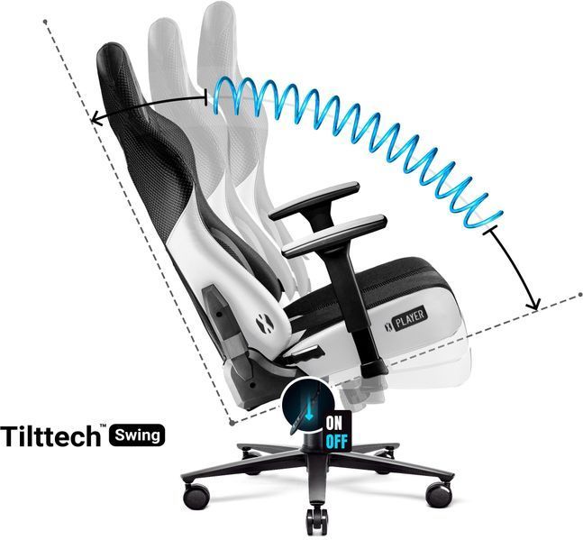 Игровое кресло DIABLO CHAIRS X-Player 2.0 King Size бело-черное 337842 фото