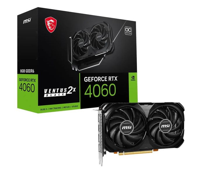 Видеокарта MSI GeForce RTX 4060 Ventus 2X BLACK 8G OC 476166 фото