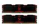 Память для настольных компьютеров Goodram 16 GB (2x8GB) DDR4 2666 MHz IRDM X Black (IR-X2666D464L16S/16GDC) 465633ua фото 1