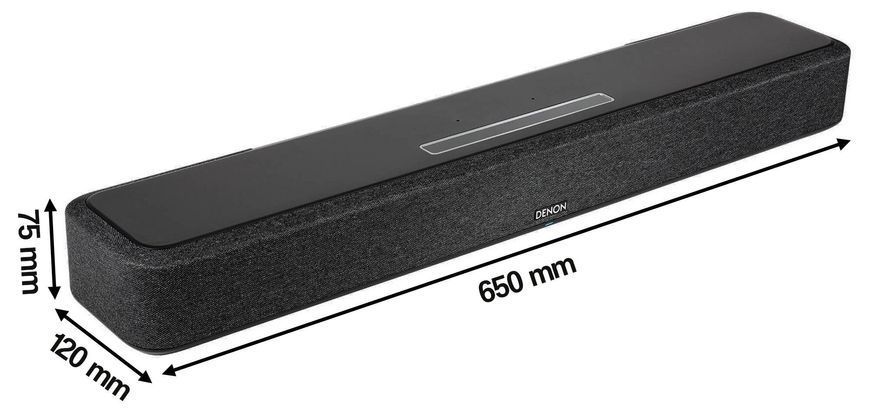 Саундбар DENON Home 550 Чорний 2.0-канальний, HDMI eARC, BT, AirPlay2, Multiroom HEOS, Dolby Atmos, DTS:X, Hi-Res Audio 411312 фото