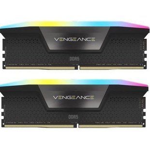 Пам'ять для настільних комп'ютерів Corsair 32 GB (2x16GB) DDR5 6000 MHz Vengeance RGB (CMH32GX5M2E6000C36) 027603 фото