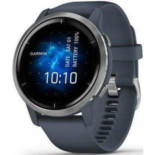 Смарт-годинник Garmin Venu 2 Silver Bezel with Granite Blue Case and Silicone Band (010-02430-10/00) 035109 фото