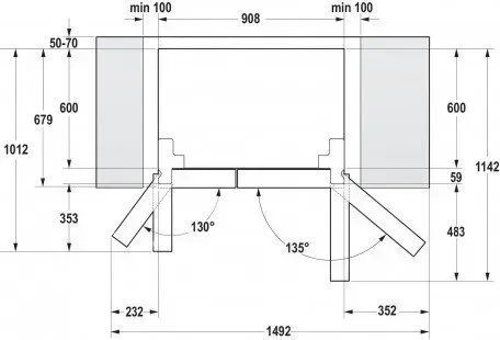 Холодильник з морозильною камерою Gorenje NRS9EVX1 533526ua фото