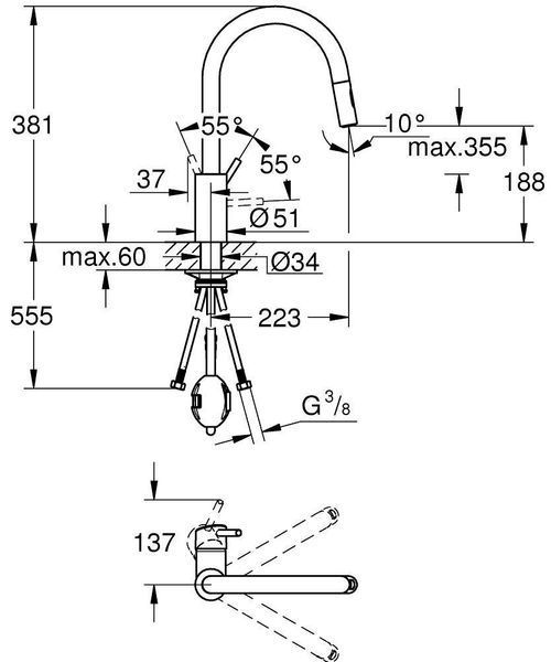 Смеситель GROHE Concetto 31483002 Хром 2087385 фото