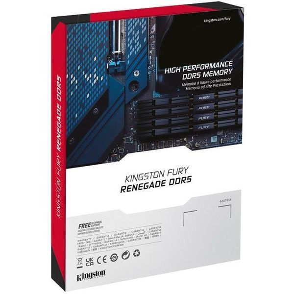 Память для настольных компьютеров Kingston FURY 32 GB (2x16GB) DDR5 6800 MHz Renegade Silver/Black (KF568C36RSK2-32) 033773 фото