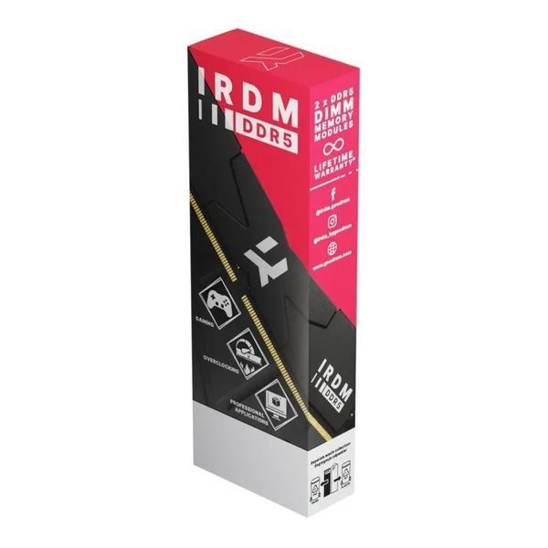 Память для настольных компьютеров Goodram 64 GB (2х32GB) DDR5 6000 MHz IRDM Black (IR-6000D564L30/64GDC) 033040 фото