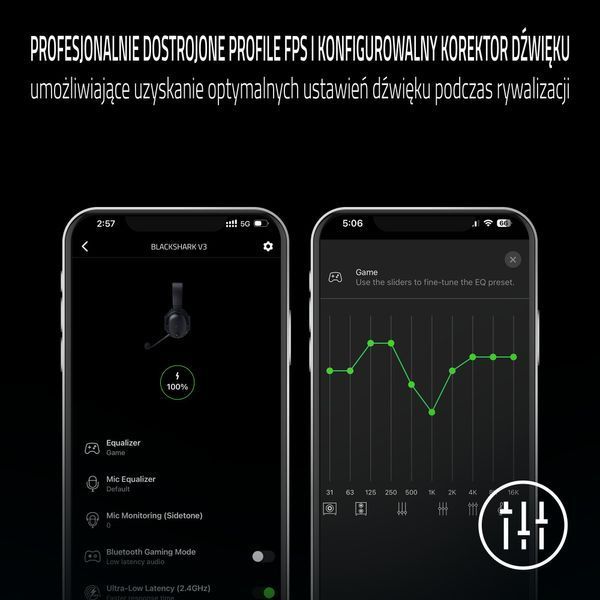 Наушники RAZER BlackShark V3 Беспроводные, Накладные, Объемный звук Черный 2088113 фото