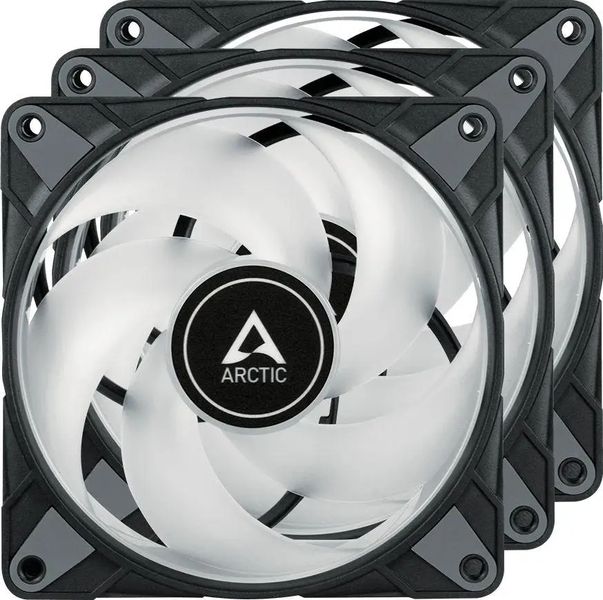 Вентилятор Arctic P12 PWM PST A-RGB 0dB 3-Fan Pack Black (ACFAN00232A) 345629 фото