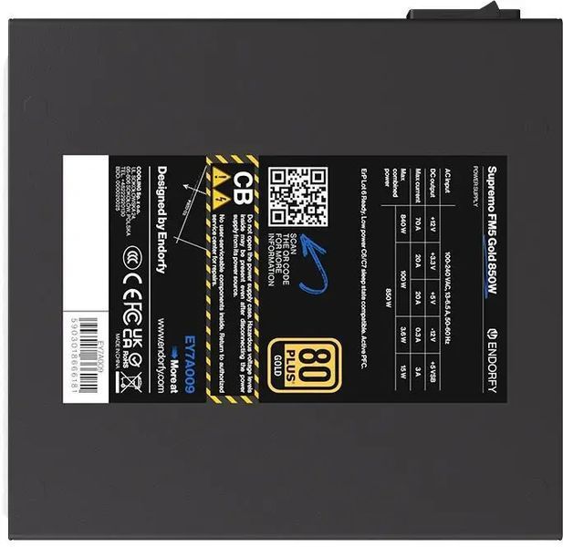 Блок живлення Endorfy Supremo FM5 850W (EY7A009) 001197 фото