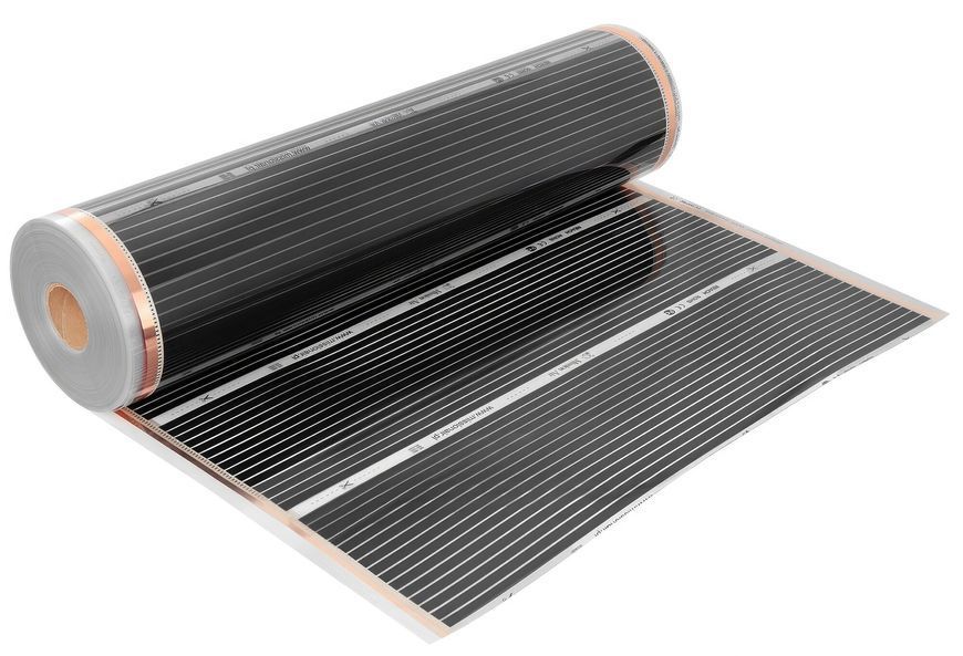Плівка гріюча інфрачервона MISSION AIR Black Silver PTC 160 Вт/м&sup2; 16 м&sup2; шир. 100 см + регулятор Taurus Білий e2065827 фото
